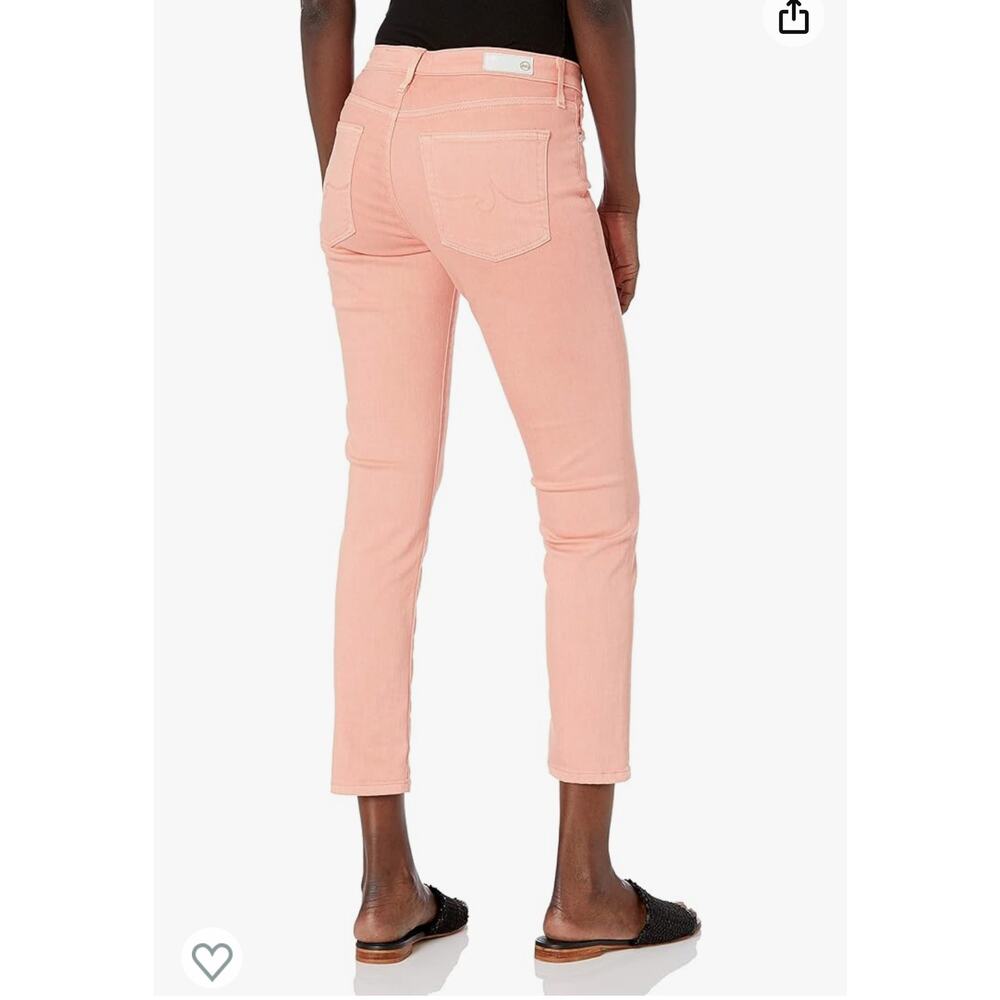 AG Adriano Goldschmed blush pink mauve Prima Cigarette crop pants jeans 25 women